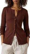 Faherty Paradise Organic Cotton Blend Pointelle Cardigan