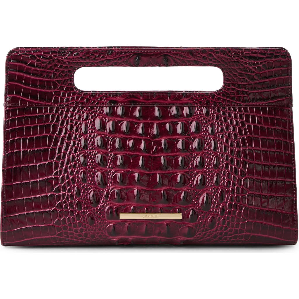Brahmin Ravina Croc Embossed Leather Clutch