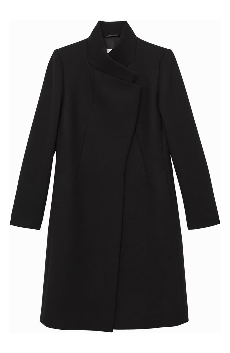 Reiss Max Wool Blend Coat, Alternate, color, Black