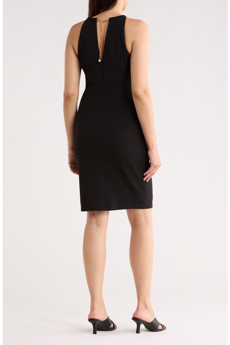 Pleated Sleeveless Dress, Alternate, color, BLACK