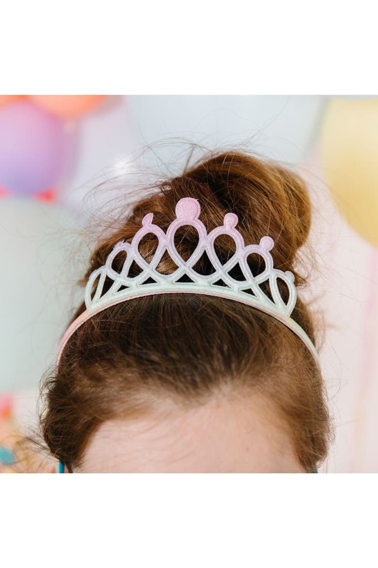 Pastel Rainbow Tiara Headband, Alternate, color, Multicolor