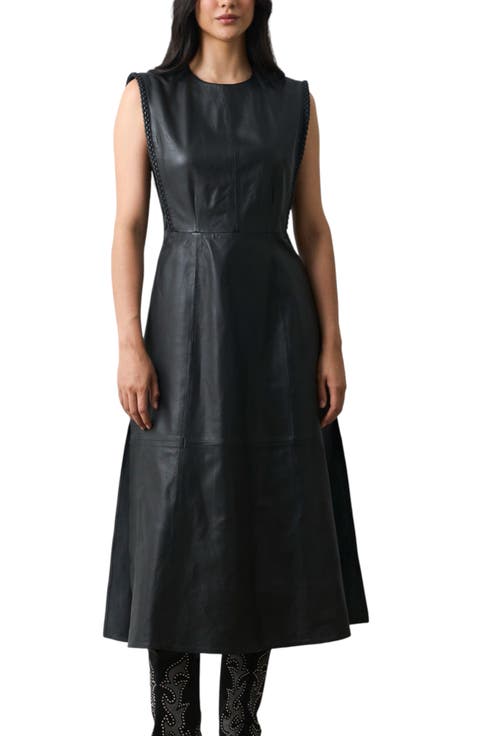 Lili Leather Bowling Bag With Chain