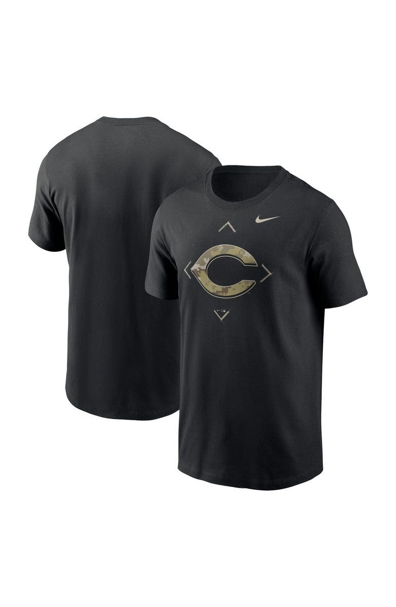 Nike Men's Nike Black Cincinnati Reds Camo Logo T-Shirt, Main, color, Black