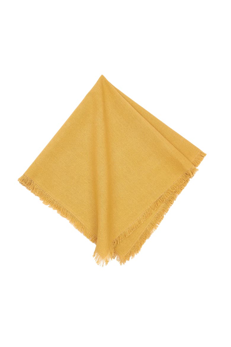 Frayed Dandelion Napkin Set of 6, Alternate, color, Yellow