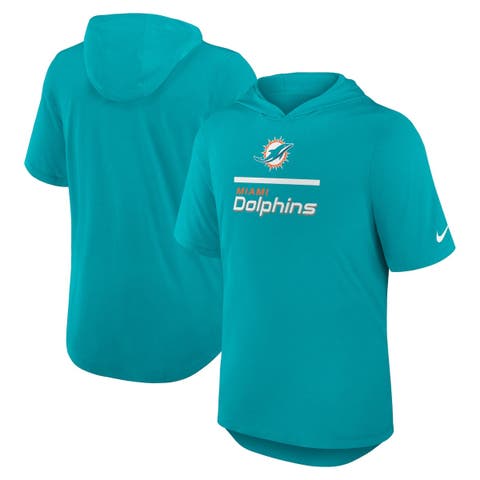 Men's Nike Aqua Miami Dolphins Lockup Tri-Blend Hoodie T-Shirt