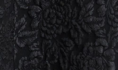 Freemarket Floral Jacquard Midi Cocktail Dress In Black