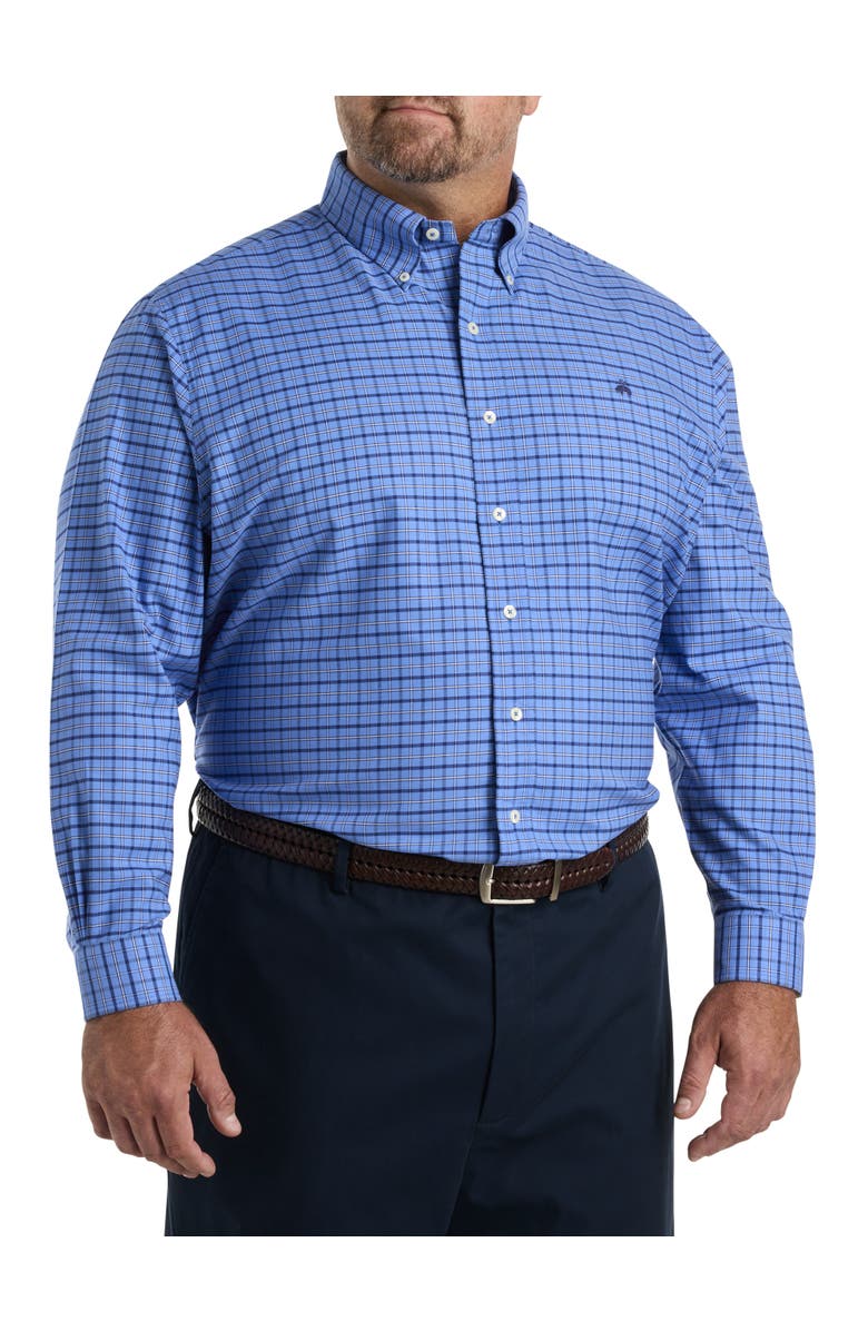 Brooks Brothers Big & Tall Non-Iron Windowpane Sport Shirt, Main, color,