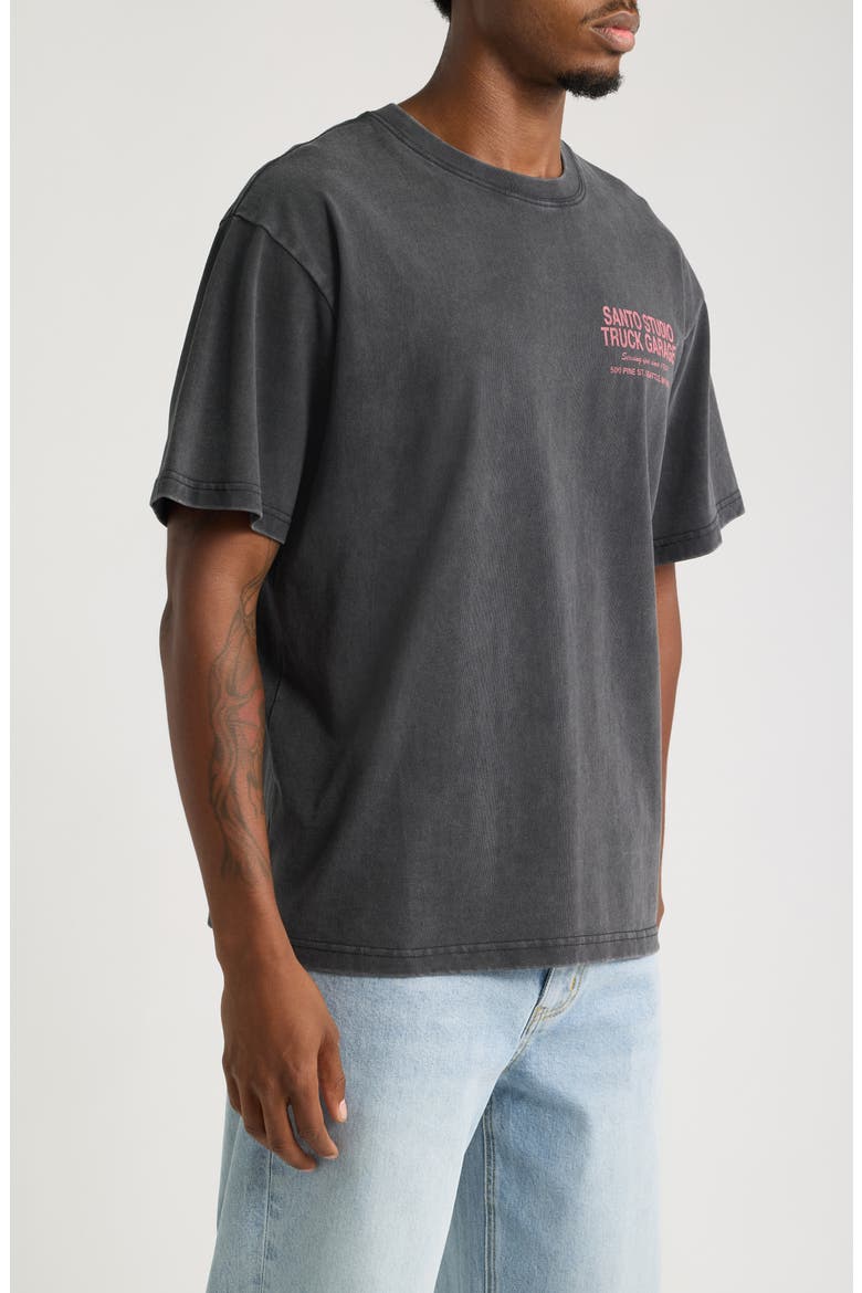 Garage Graphic Cotton T-Shirt, Alternate, color, BLACK FADE