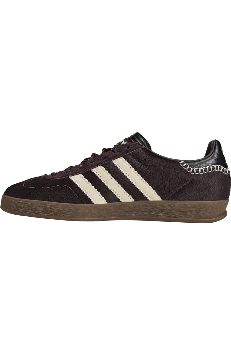 adidas x Wales Bonner Gazelle Genuine Calf Hair Sneaker, Alternate, color, Coffee/ White/ Black Calf Hair