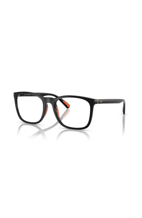 Polo Ralph Lauren 52mm Rectangle Optical Glasses In Black