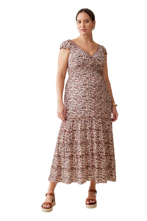 CAP SLEEVE TIERED MAXI DRESS