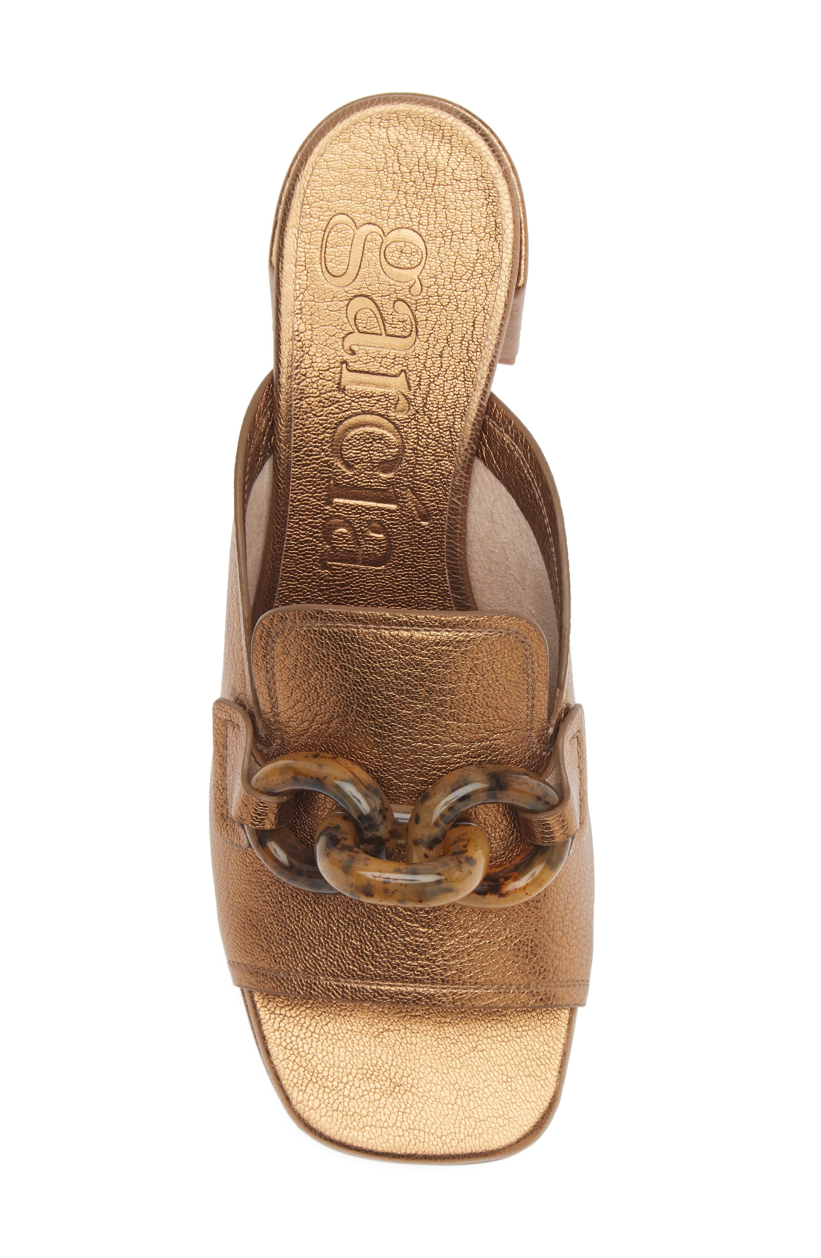 Pedro Garcia Umita Slide Sandal, Alternate, color, Old Gold Petitgrain-Tortoise