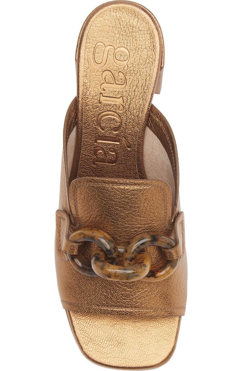 Pedro Garcia Umita Slide Sandal, Alternate, color, Old Gold Petitgrain-Tortoise