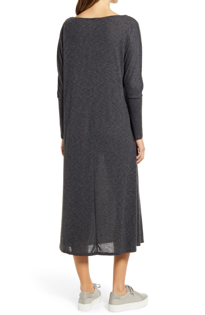 Caslon<sup>®</sup> Cozy Long Sleeve Knit Wrap Dress, Alternate, color, 