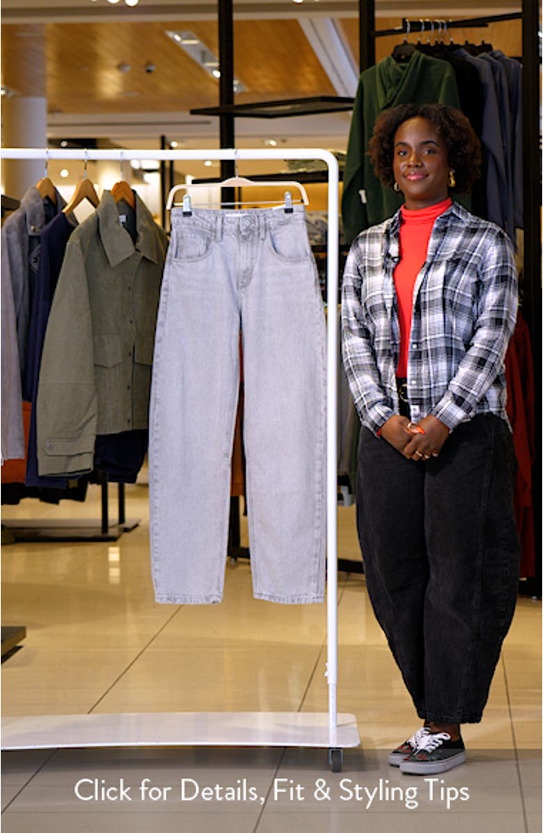 High Waist Slouchy Barrel Jeans, sales video thumbnail