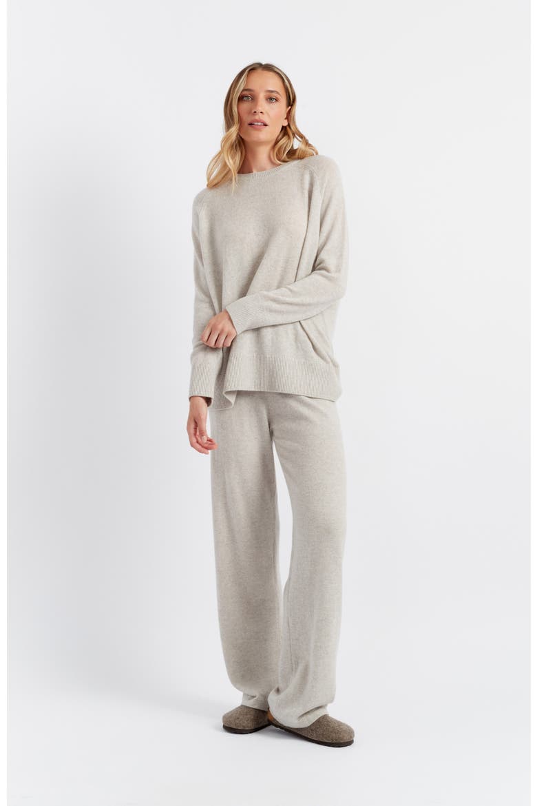 Lightweight Cashmere Slouchy Sweater, Alternate, color, Taupe