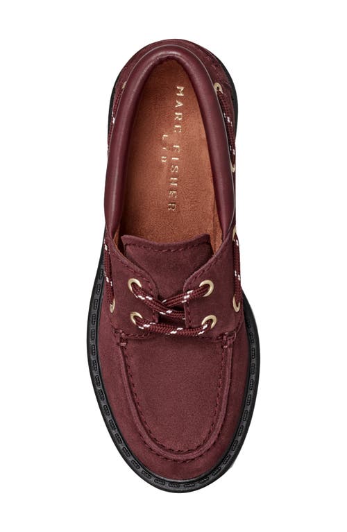 Marc Fisher Ltd Peyten Lug Sole Loafer In Burgundy