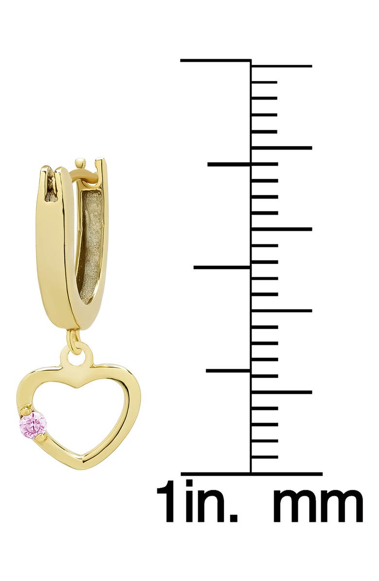 Lily Nily Kids' Open Heart Charm Huggie Earrings, Alternate, color, Gold