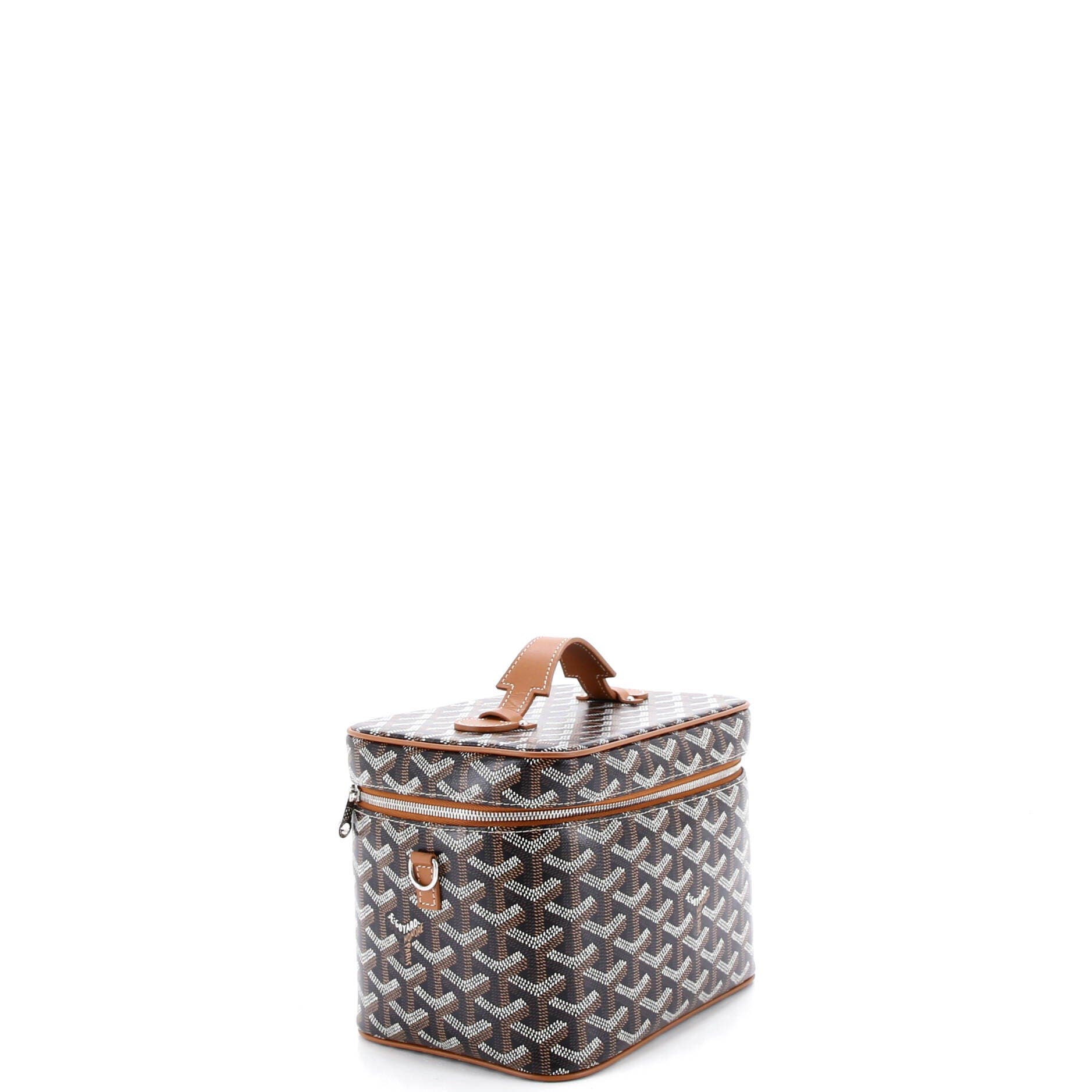 Pre-Owned Goyard Muse Vanity Case Coated Canvas, Alternate, color, Brown