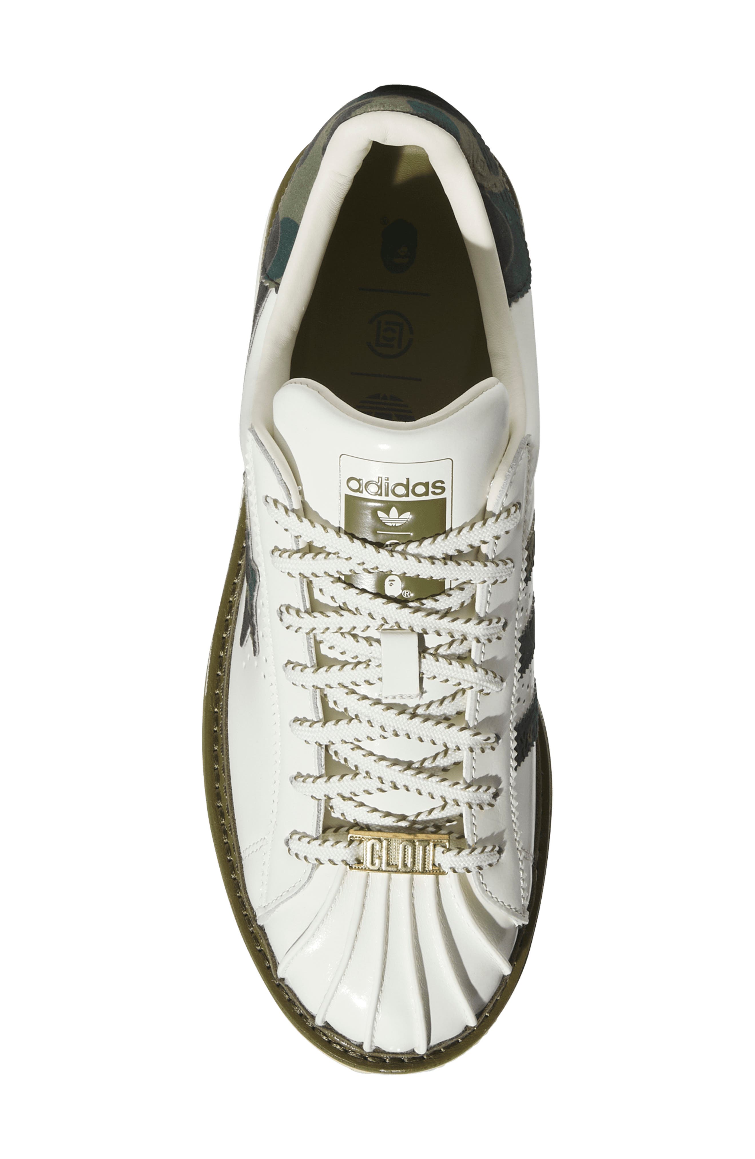 CLOT x BAPE Superstar Sneaker, Alternate, color, OFF WHITE
