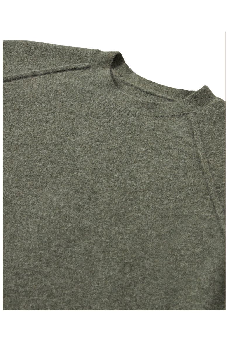 Harvard Wool Crewneck Sweater with Raglan Sleeve, Alternate, color, ARMY GREEN