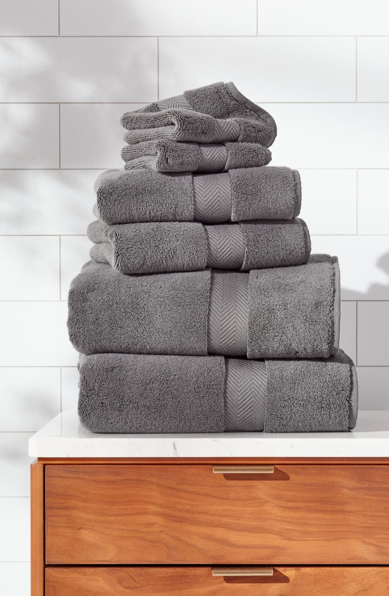 Nordstrom Organic Hydrocotton Washcloth, Alternate, color, Grey Onyx