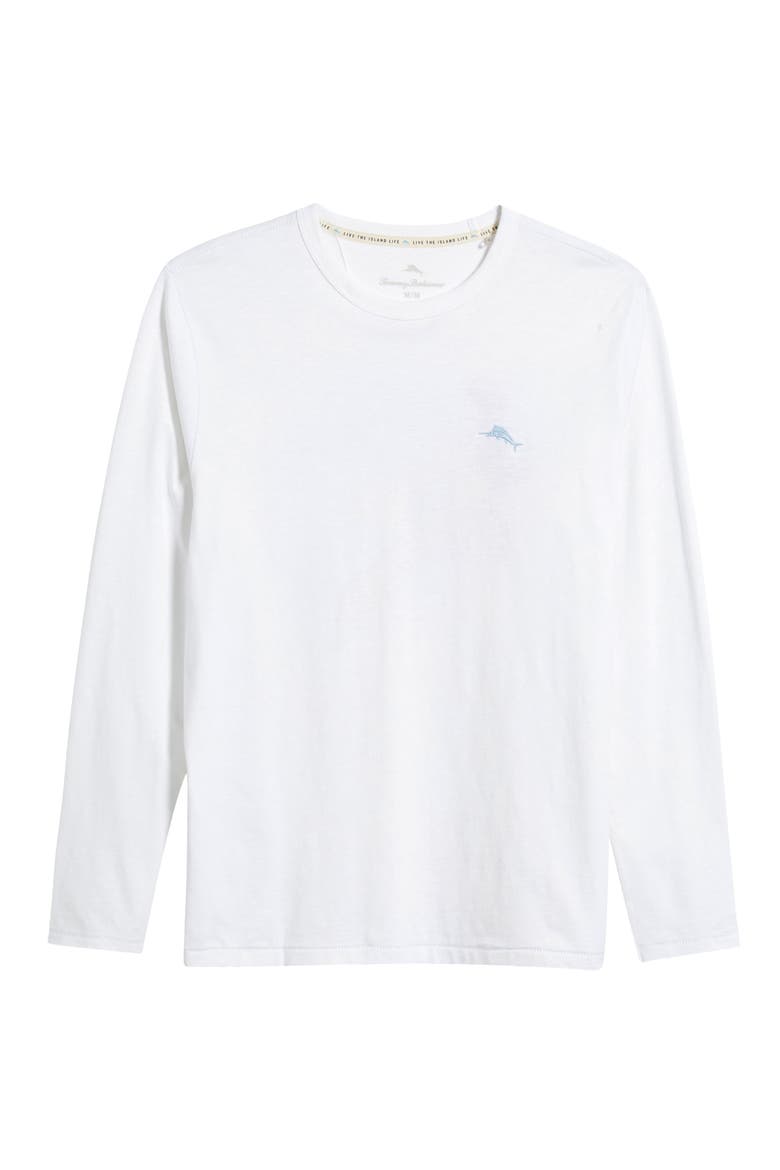 Paradise in a Bottle Long Sleeve Cotton Graphic T-Shirt, Alternate, color, WHITE
