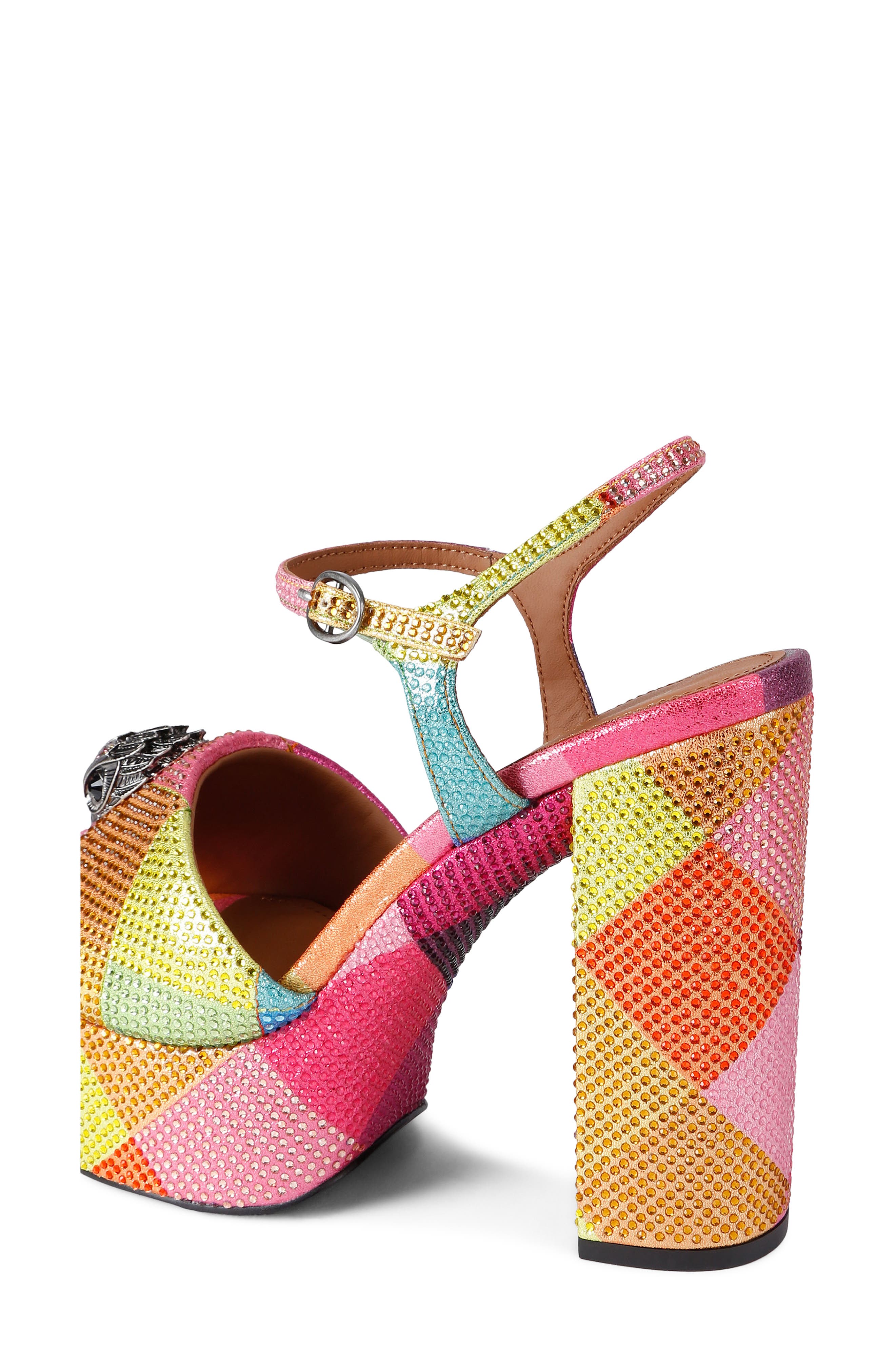 Kurt Geiger London Kensington Ankle Strap Platform Sandal, Alternate, color, Rainbow Multi