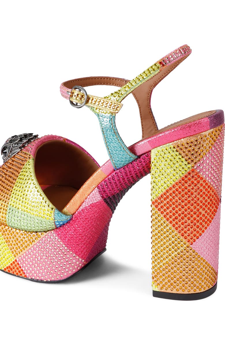 Kurt Geiger London Kensington Ankle Strap Platform Sandal, Alternate, color, Rainbow Multi