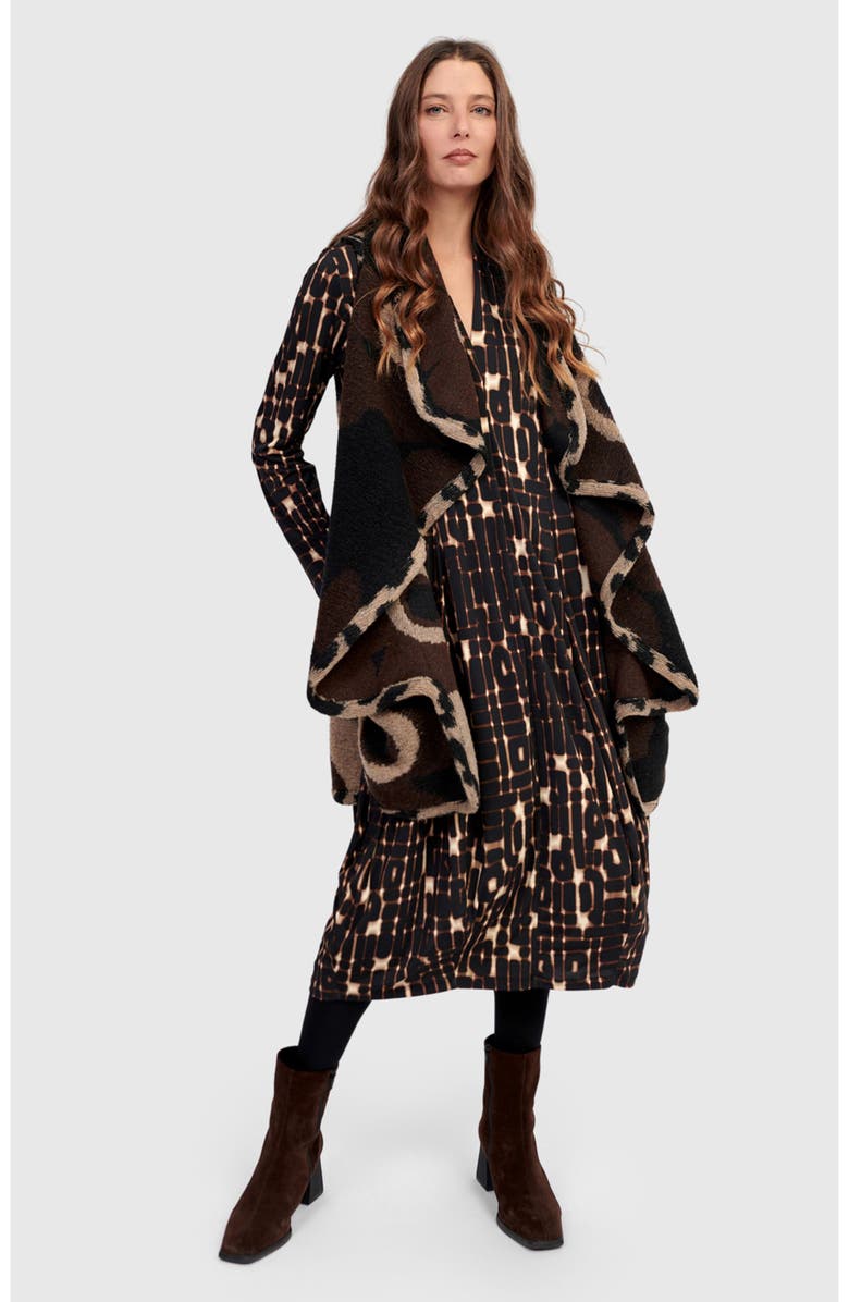 Alembika Piped Cozy Draped Vest, Alternate, color, Floral