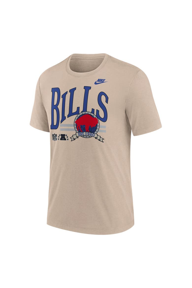 Men's Nike Sand Buffalo Bills Rewind Tri-Blend T-Shirt, Alternate, color, Sand