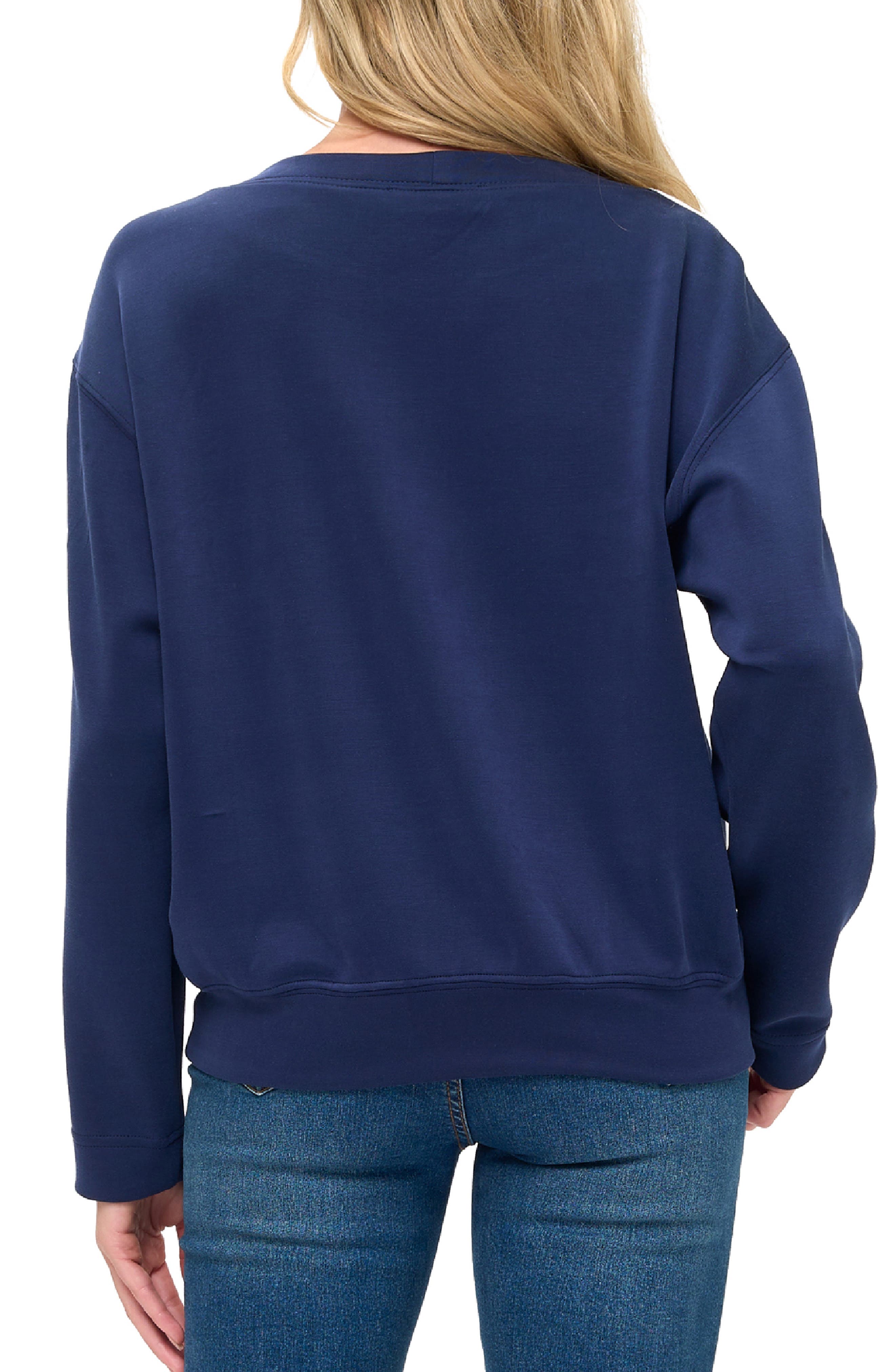 Stripe Scuba Knit Sweater - image 2