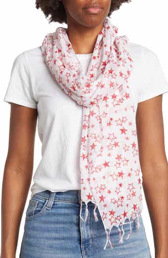 La Fiorentina Star Print Twisted Fringe Scarf