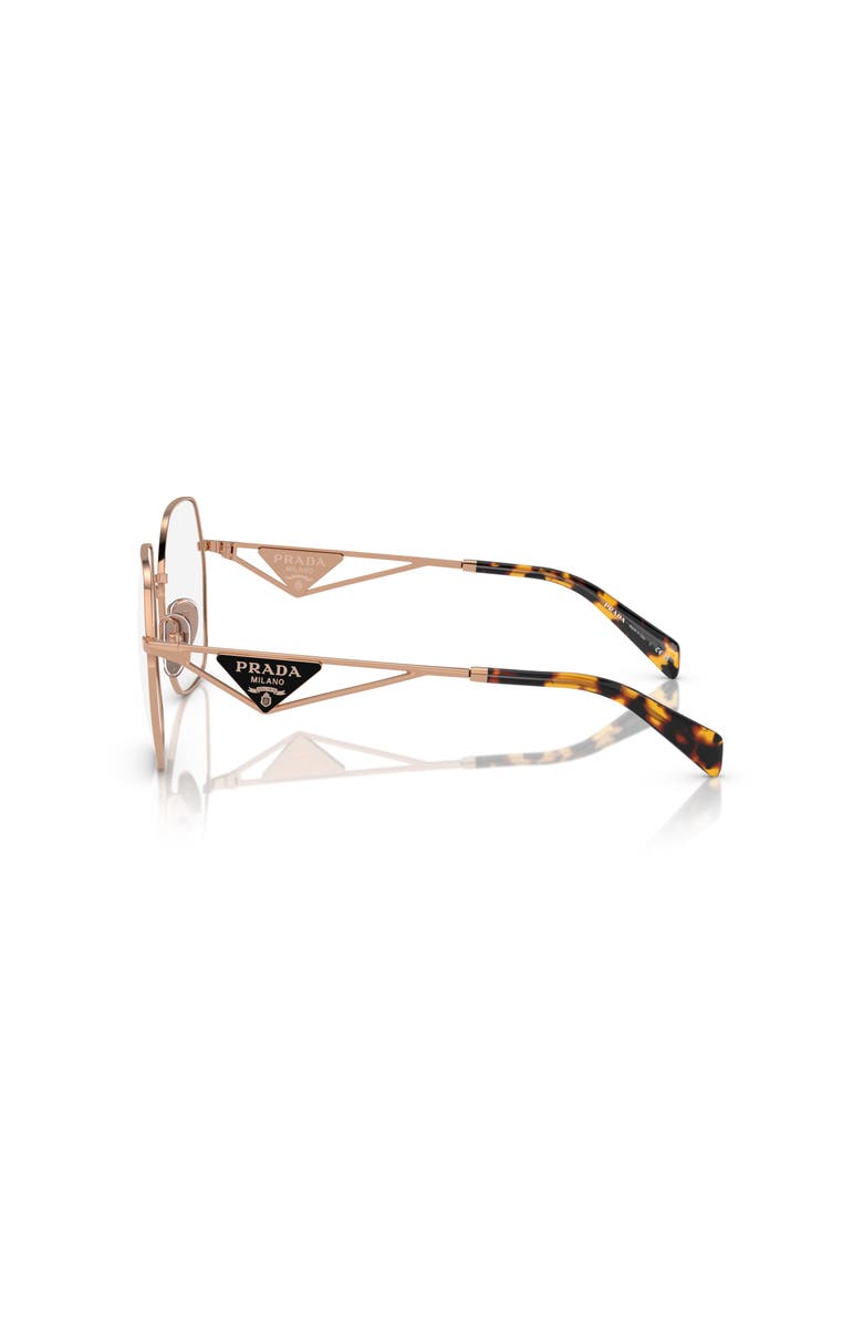 Prada 56mm Irregular optical glasses, Alternate, color, Pink