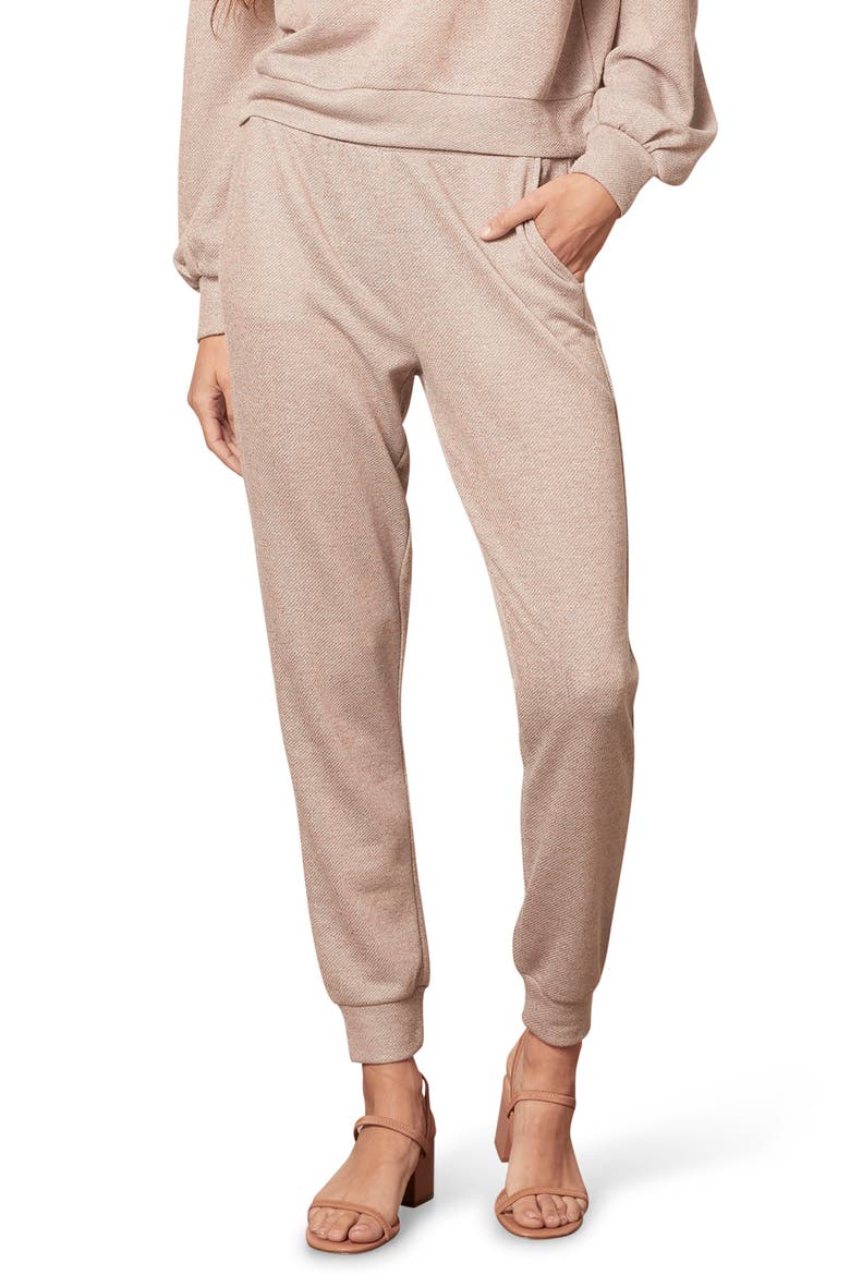 Juno Metallic Joggers, Main, color, HEATHER GREY