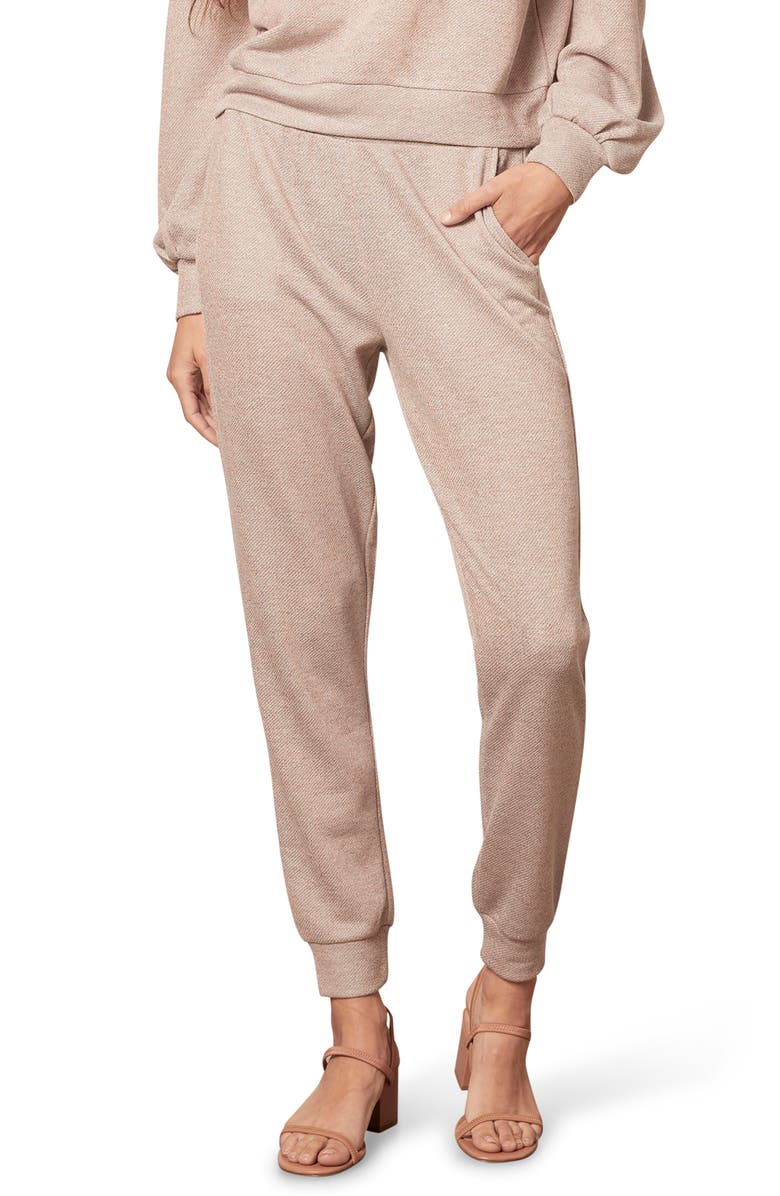 cupcakes and cashmere Juno Metallic Joggers, Main, color, 