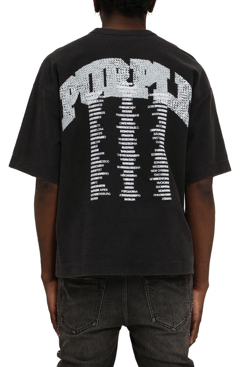 Heavyweight Textured Cotton Jersey Graphic T-Shirt, Alternate, color, BLACK