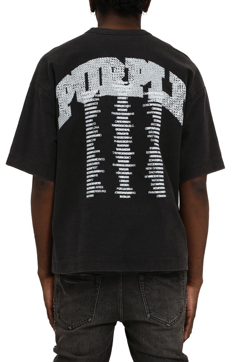 PURPLE BRAND Heavyweight Textured Cotton Jersey Graphic T-Shirt, Alternate, color, Black