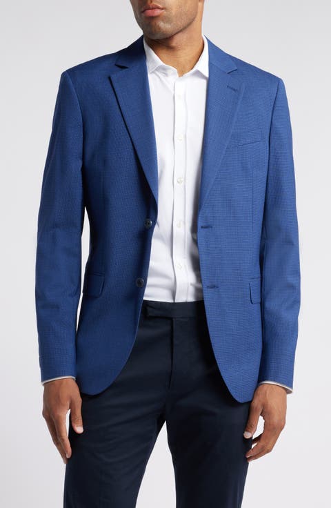 Trim Fit Textured Wool Sport Coat Suit Separate (Regular & Big)
