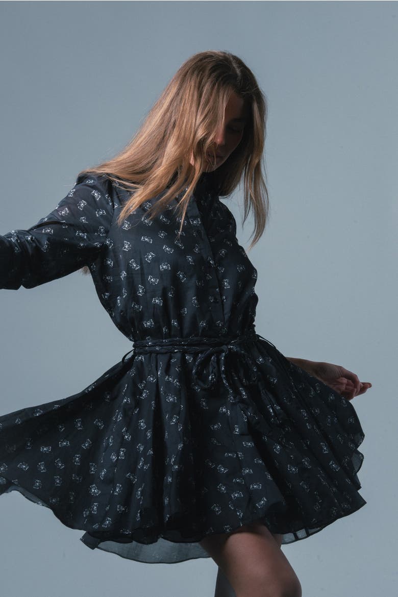 The Jenica Dress, Alternate, color, Black Bow