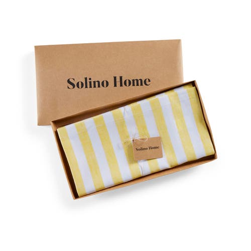 Solino Home Linen Table Throw In Yellow