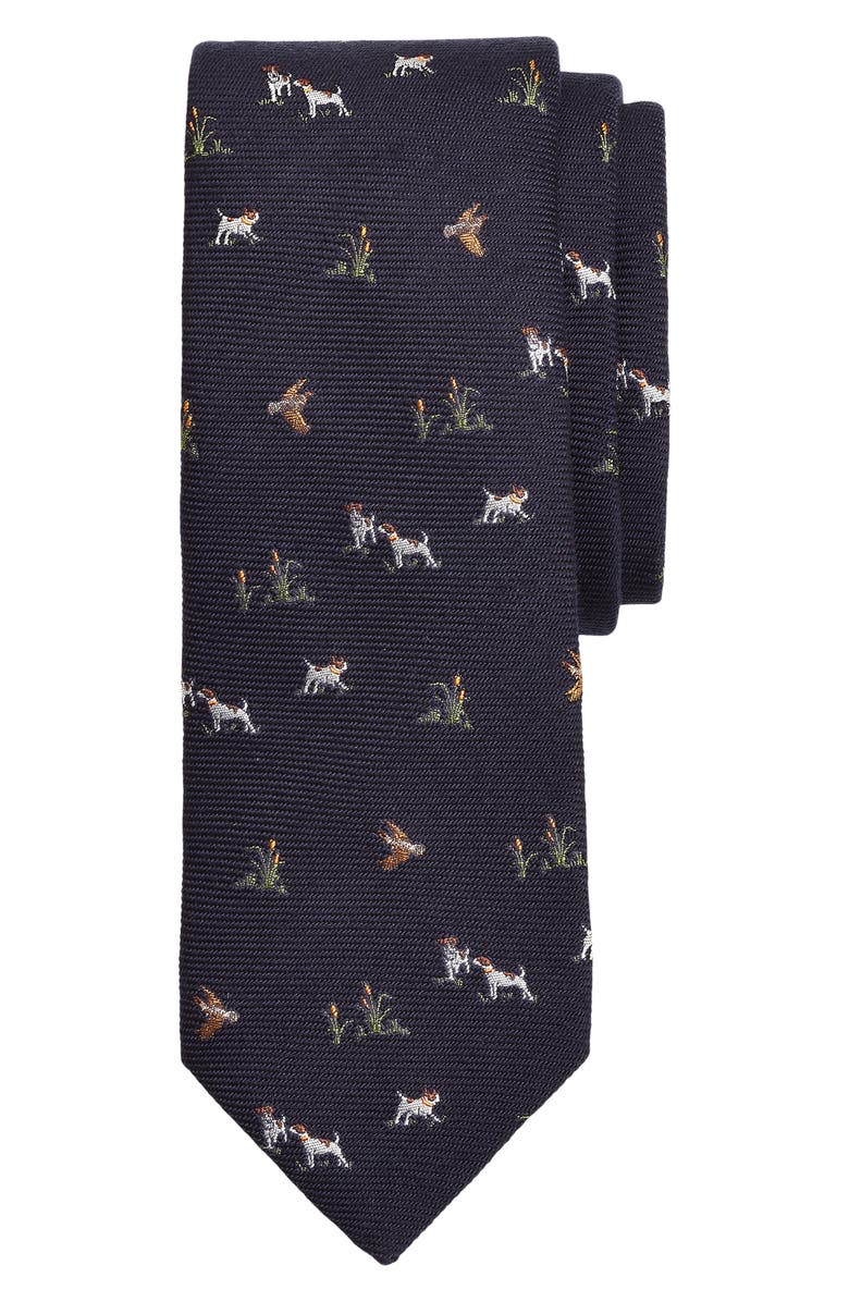 Brooks Brothers Bird & Dog Wool & Silk Tie, Main, color, 