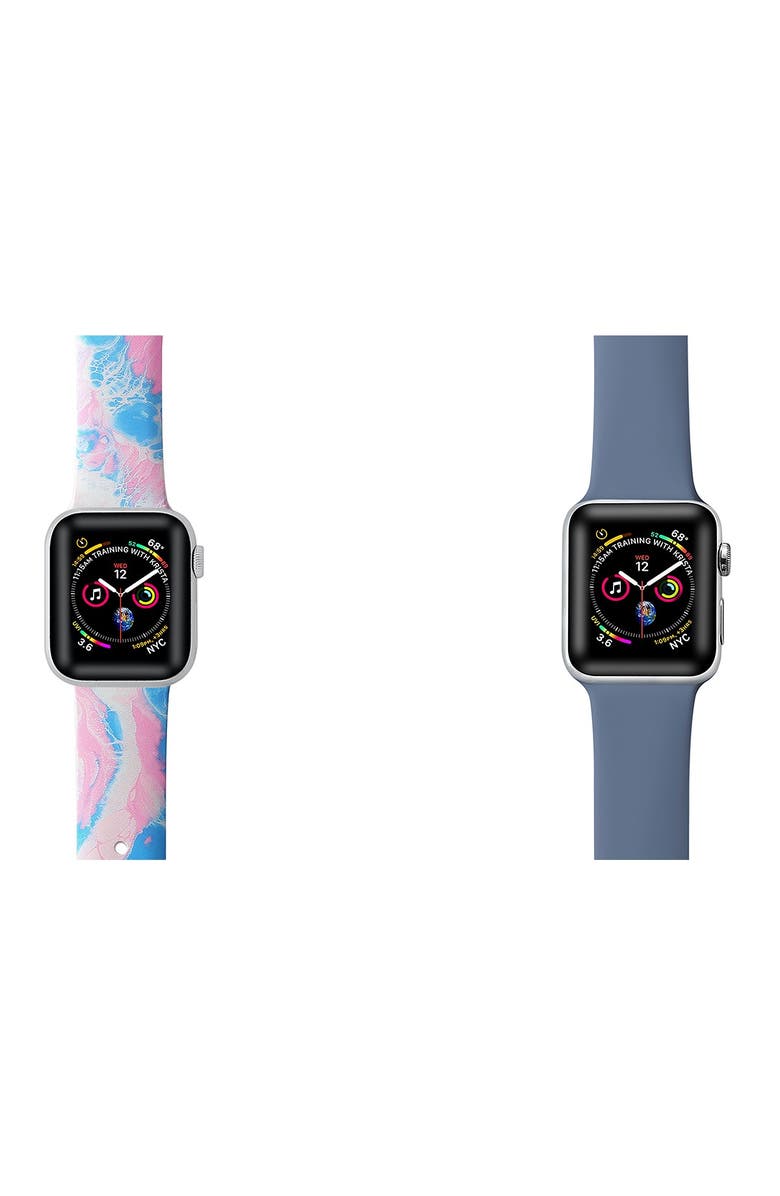The Posh Tech Assorted 2-Pack Silicone Apple Watch<sup>®</sup> Watchbands, Alternate, color, 