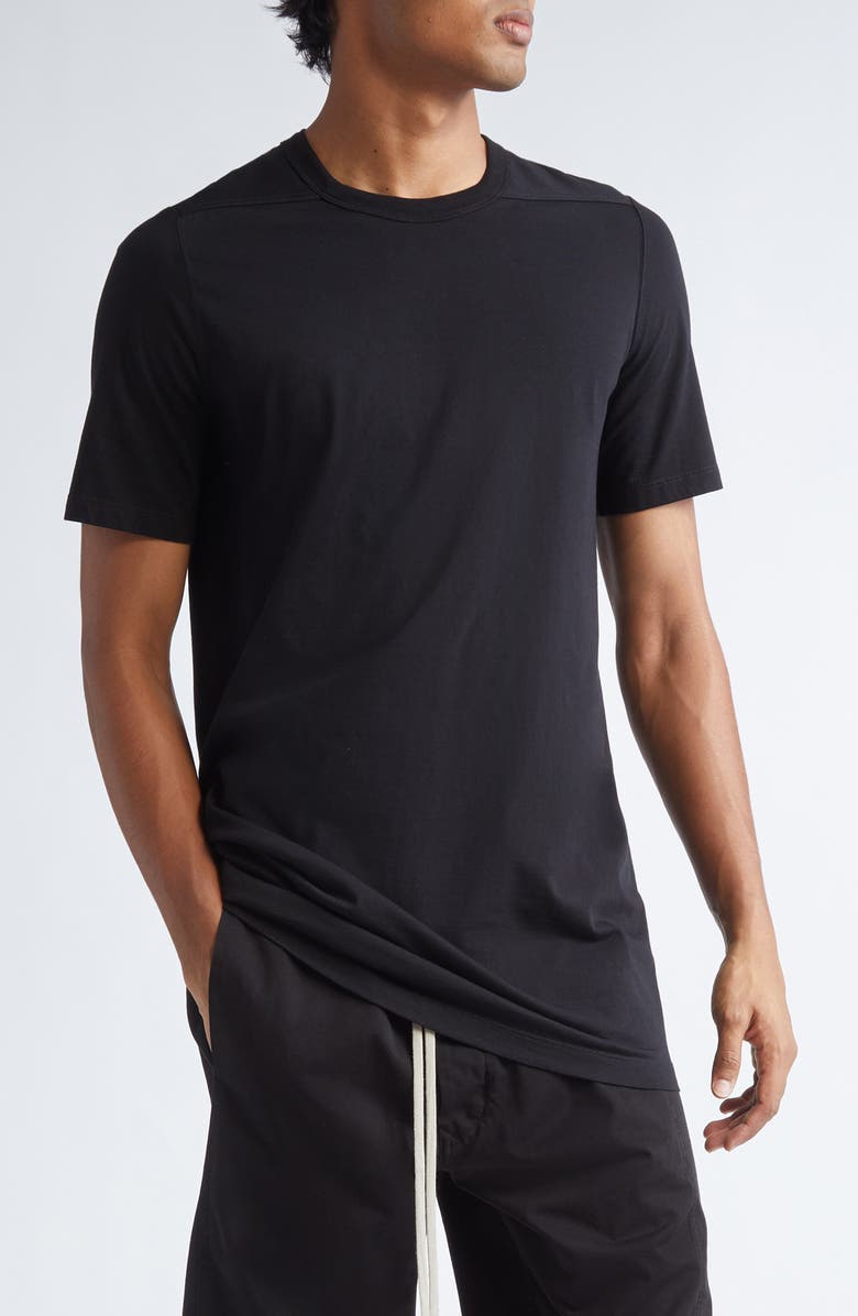 Rick Owens Level Seam T-Shirt, Main, color, Black