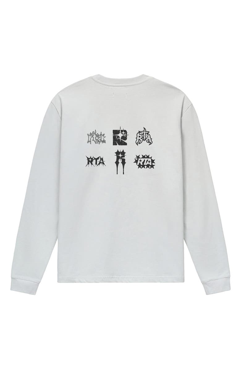 RtA Lawrence Long Sleeve Graphic T-Shirt, Alternate, color, Smoke Spiked Type