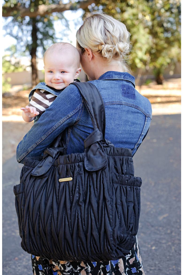 'Marie Antoinette' Diaper Bag, Alternate, color, BLACK