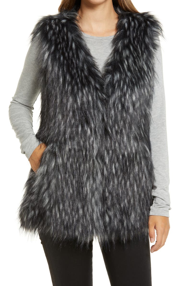 Via Spiga Faux Fur Vest, Alternate, color,
