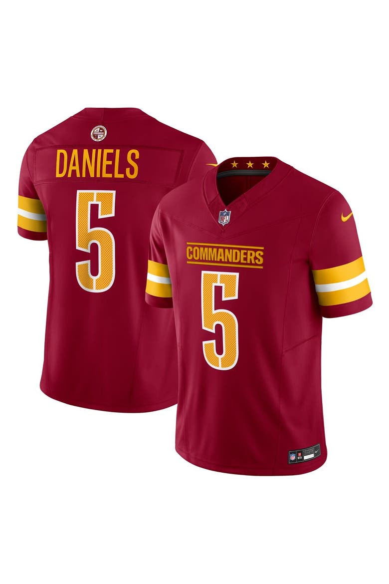 Men's Nike Jayden Daniels Burgundy Washington Commanders Vapor F.U.S.E. Limited Jersey, Main, color, Burgundy