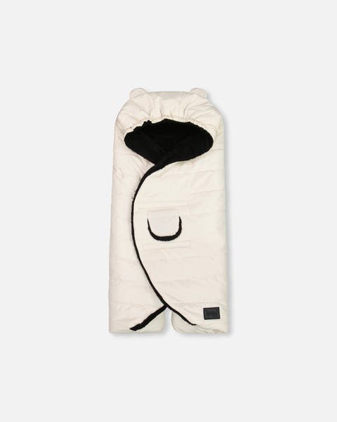 Baby Unisex Snuggly Wrap Silver White For Car Seat And Stroller