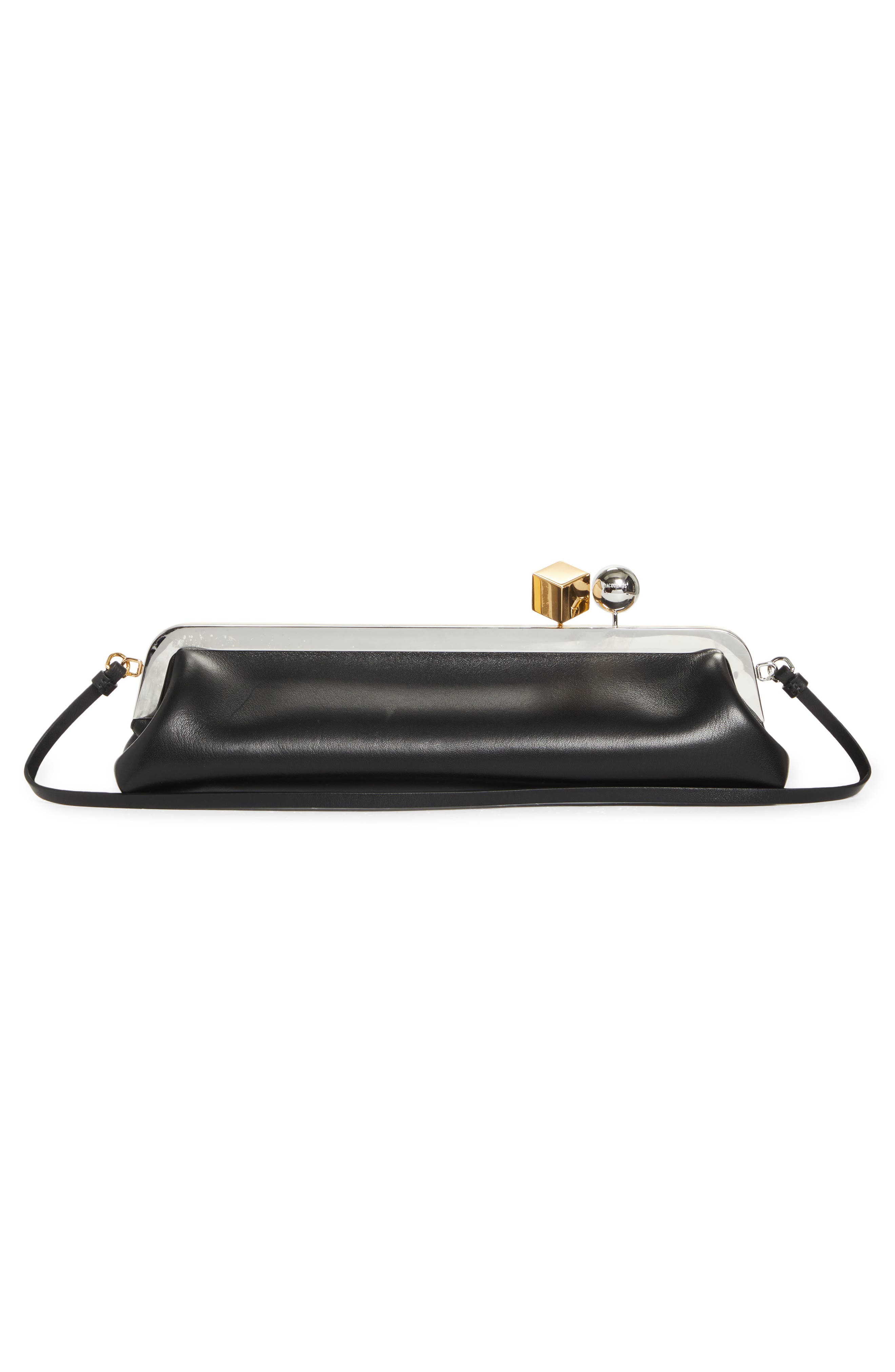 Jacquemus La Pochette Salon Leather Clutch, Alternate, color, 